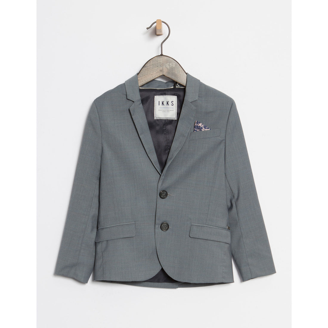 IKKS Grey Wool Blend Suit Jacket