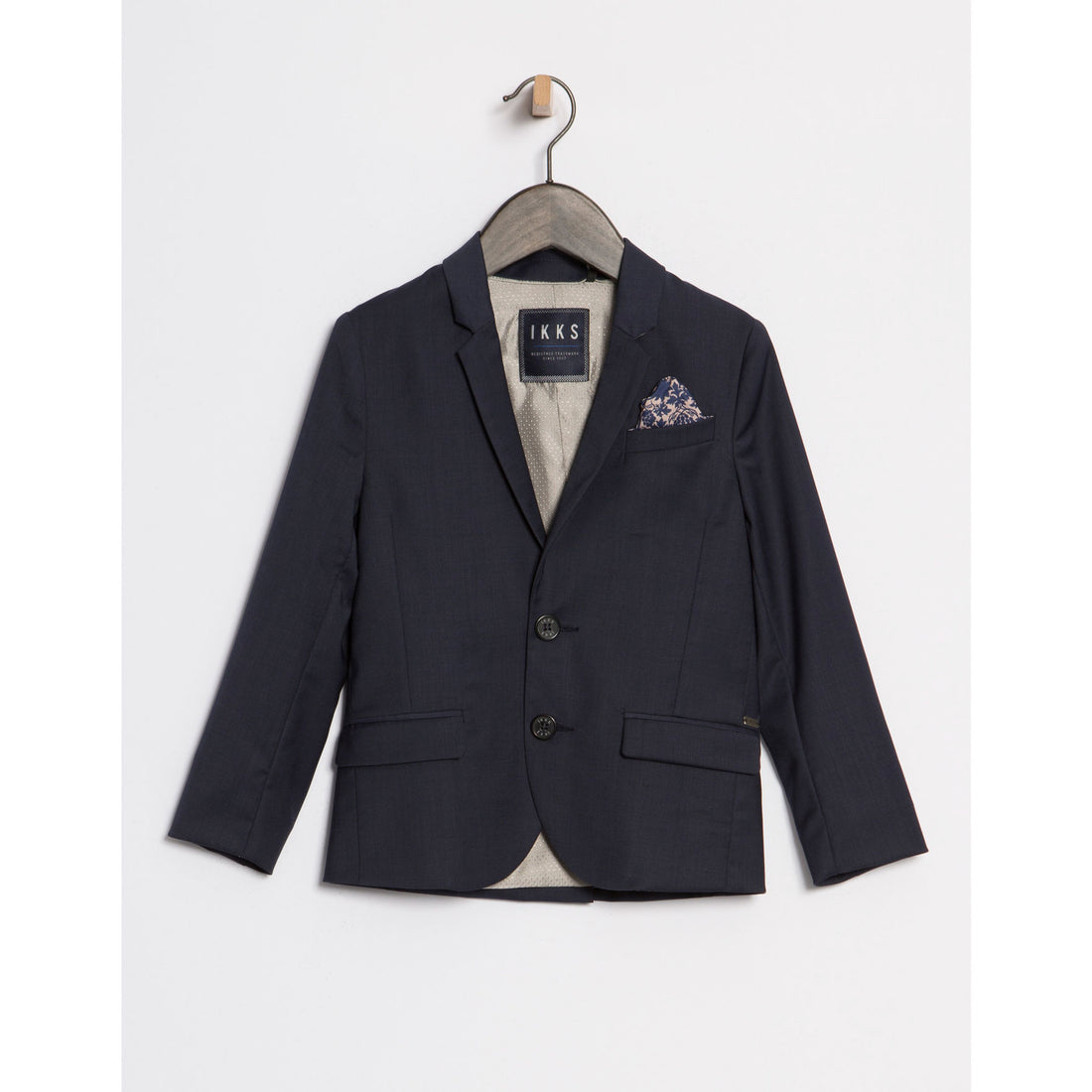 IKKS Navy Wool Blend Suit Jacket