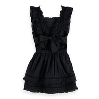 Scotch Shrunk Black Pin-Tucks Ruffle Dress