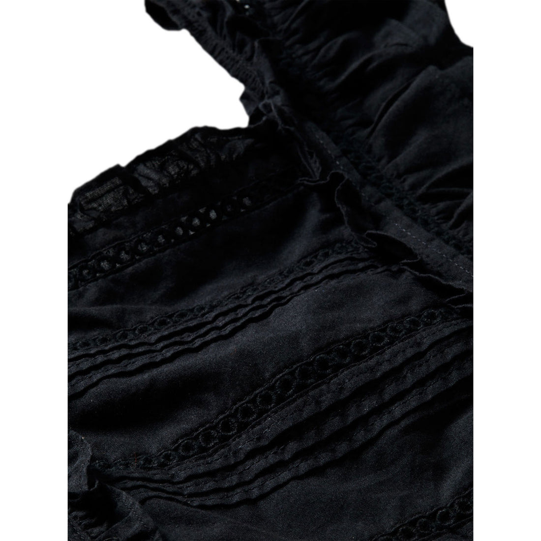 Scotch Shrunk Black Pin-Tucks Ruffle Dress