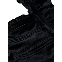 Scotch Shrunk Black Pin-Tucks Ruffle Dress