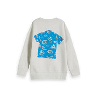 Scotch Shrunk Ecru Photo Print Sweatshirt