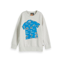 Scotch Shrunk Ecru Photo Print Sweatshirt