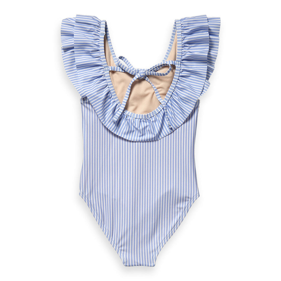 Scotch Shrunk Blue Stripe Ruffle Swimsuit