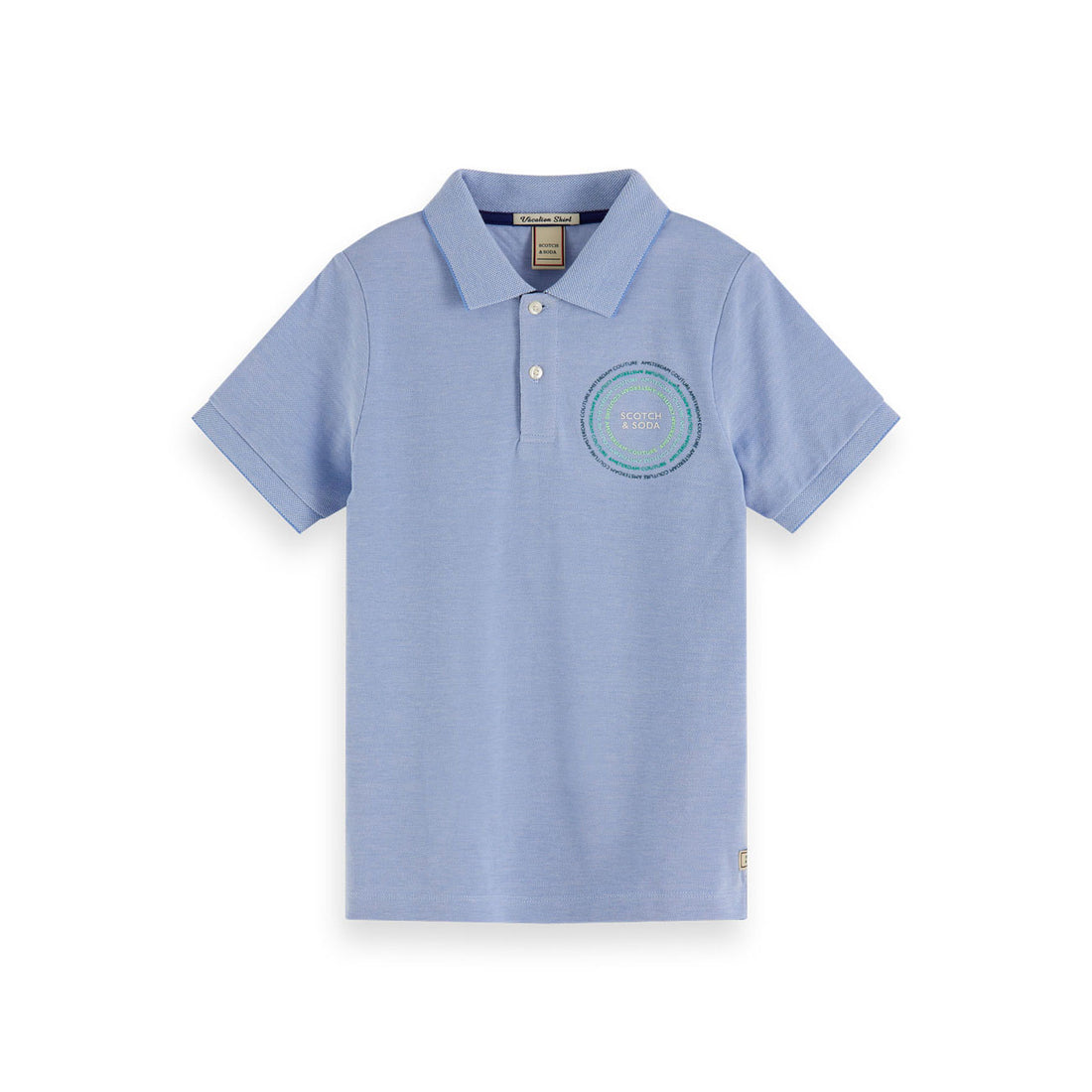 Scotch Shrunk Sky Blue Short Sleeve Polo