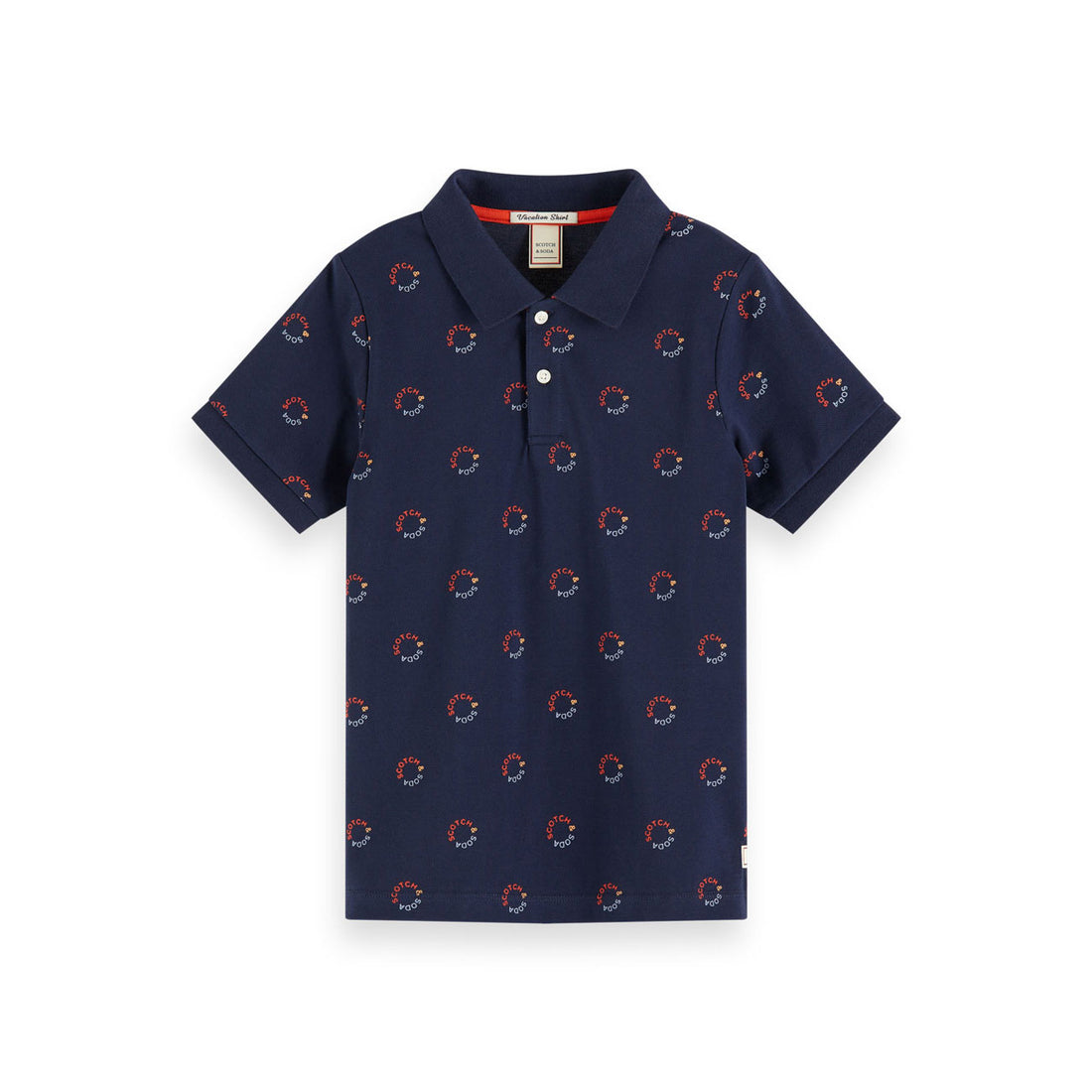 Scotch Shrunk Navy Short Sleeve Polo