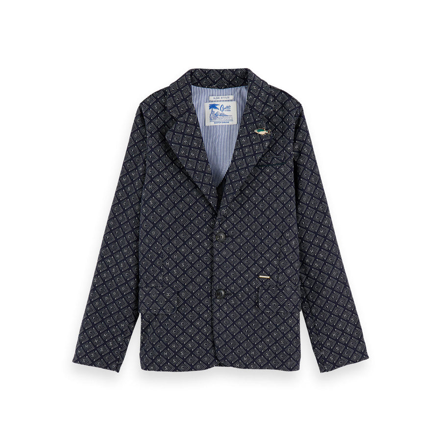 Scotch Shrunk Navy Jacquard Blazer