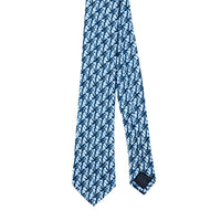 Scotch Shrunk Blue Printed Tie