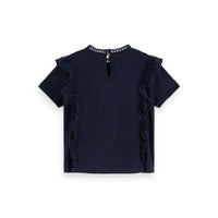 Scotch Shrunk Night Embroidered Ruffle Blouse