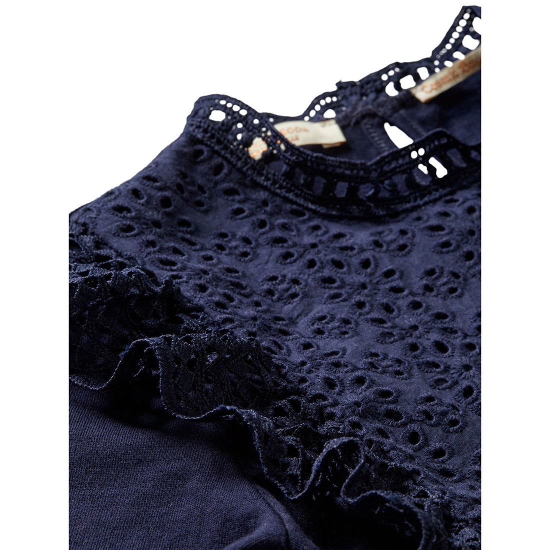 Scotch Shrunk Night Embroidered Ruffle Blouse
