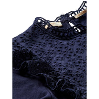 Scotch Shrunk Night Embroidered Ruffle Blouse
