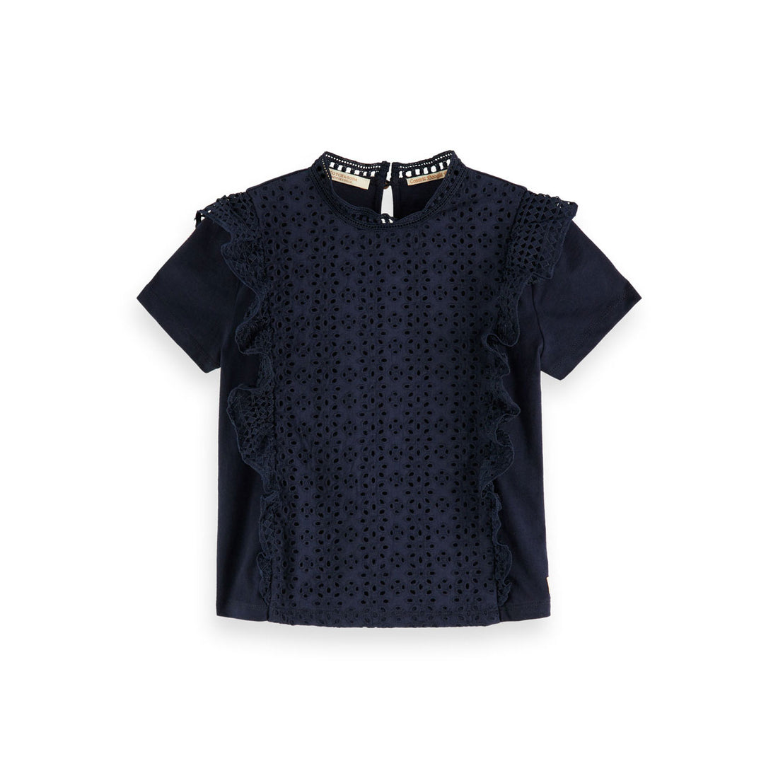 Scotch Shrunk Night Embroidered Ruffle Blouse