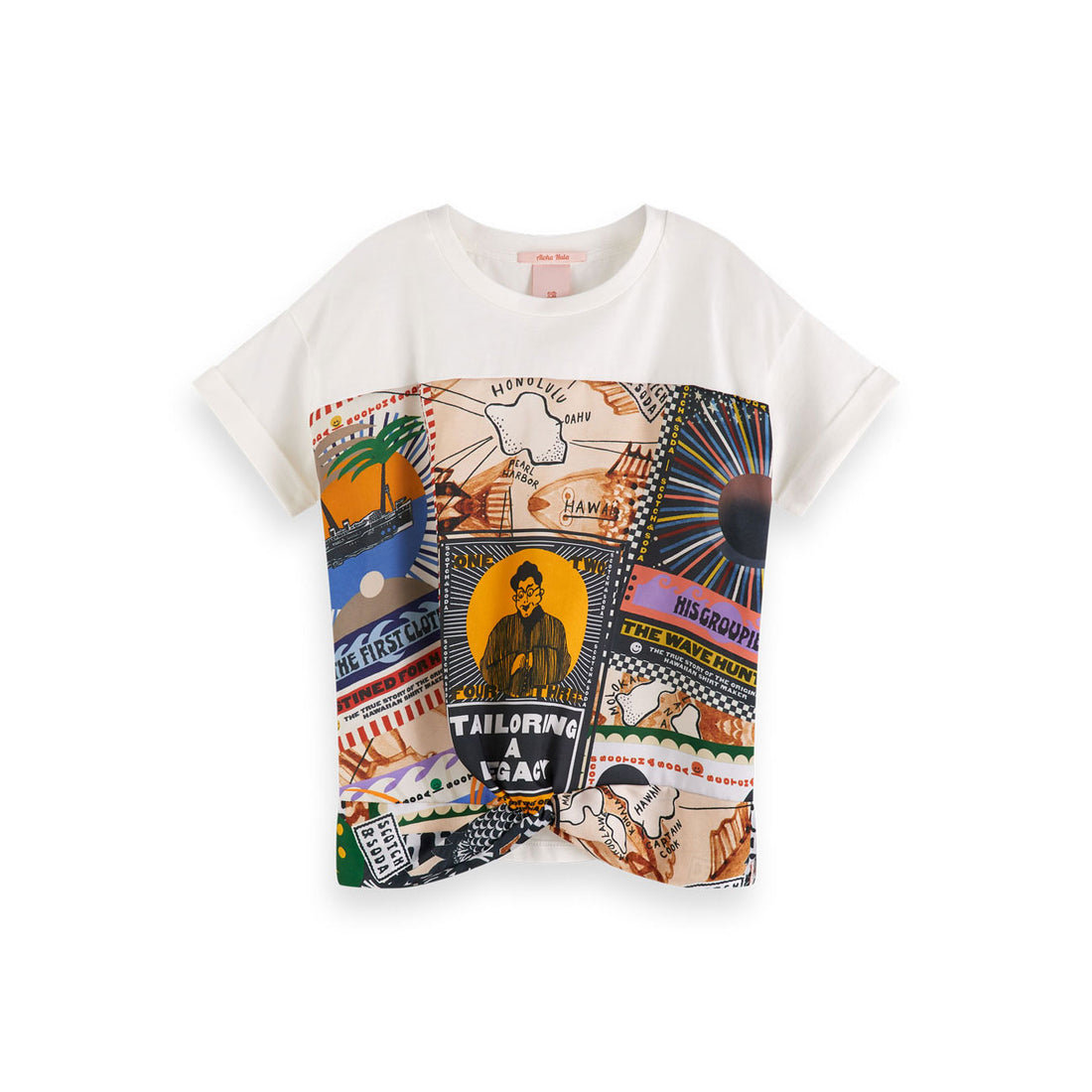 Scotch Shrunk White Printed Tee