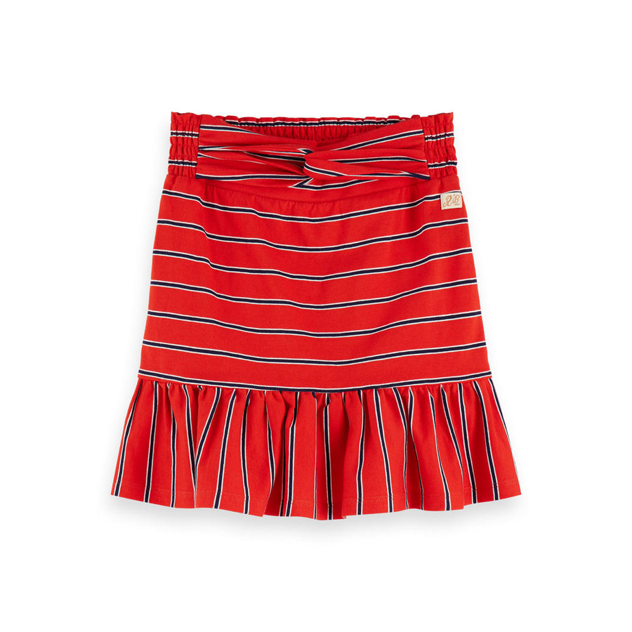 Scotch Shrunk Red Striped Dropwaist Skirt