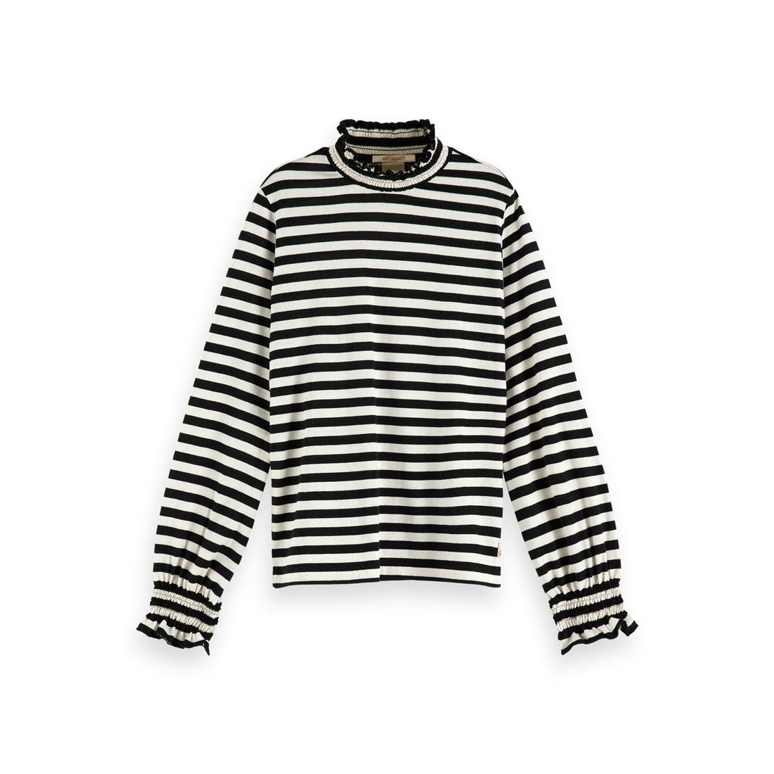 Scotch Shrunk Striped Smock Neck Tee
