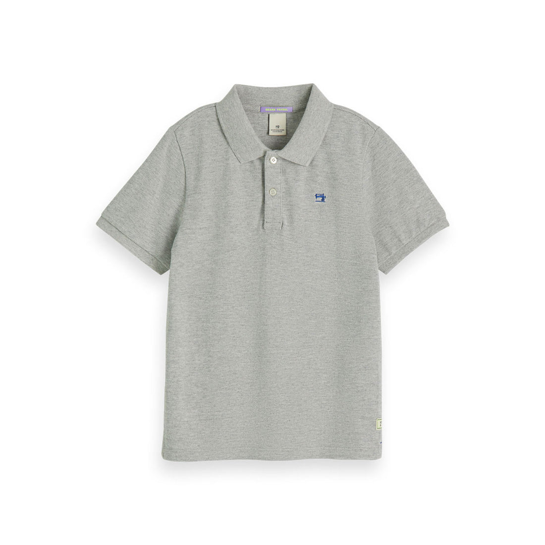Scotch Shrunk Grey Melange Garment Dyed Polo