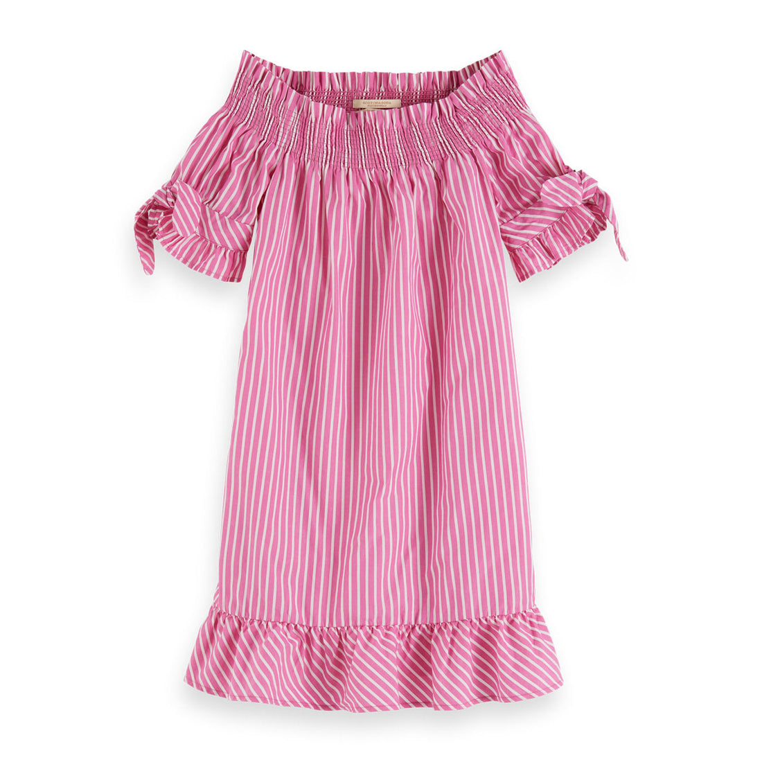 Scotch Shrunk Pink Crispy Cotton Smocked Dress