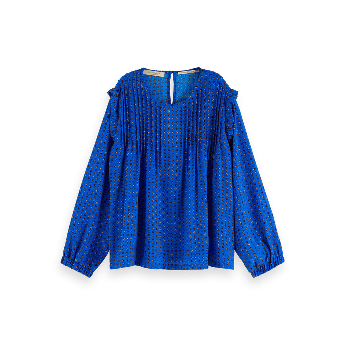 Scotch Shrunk Blue Pin-Tuck Blouse