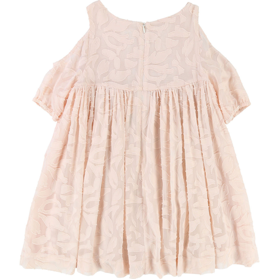 Carrement Beau Pale Pink Cold Shoulder Silk Dress
