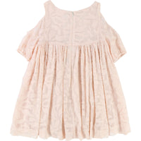 Carrement Beau Pale Pink Cold Shoulder Silk Dress