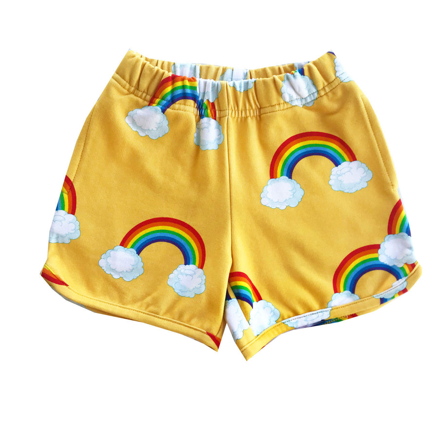 Romey Loves Lulu Yellow Rainbow Shorts