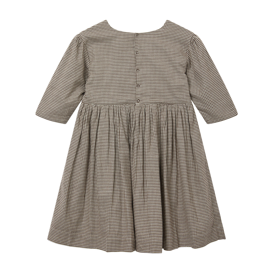 Caramel Brown Check Yew Dress