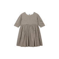 Caramel Brown Check Yew Dress