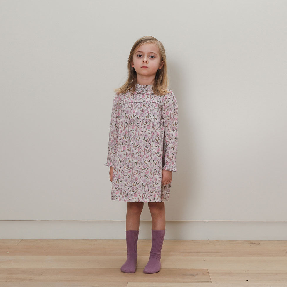 Bene Bene  Purple Coloring Ribbed Socks