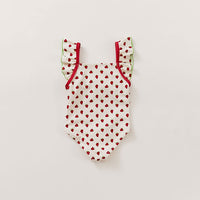 Pink Chicken Mini Strawberries Baby Ailee Suit