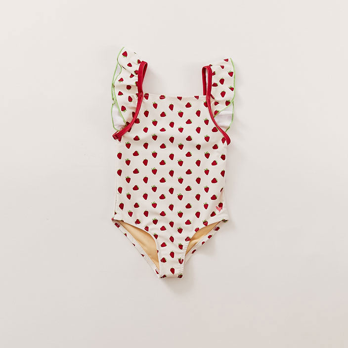 Pink Chicken Mini Strawberries Baby Ailee Suit