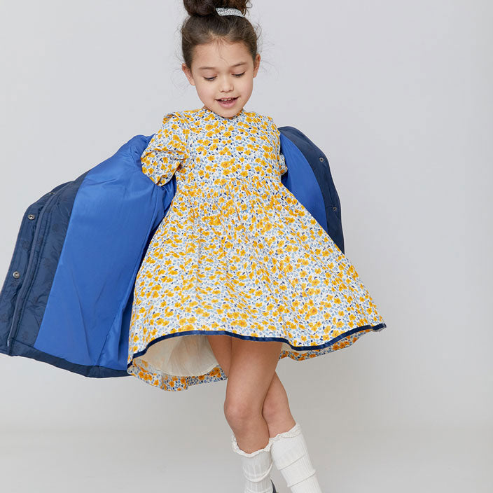 Pink Chicken Amma Dress - Golden Ditsy Floral