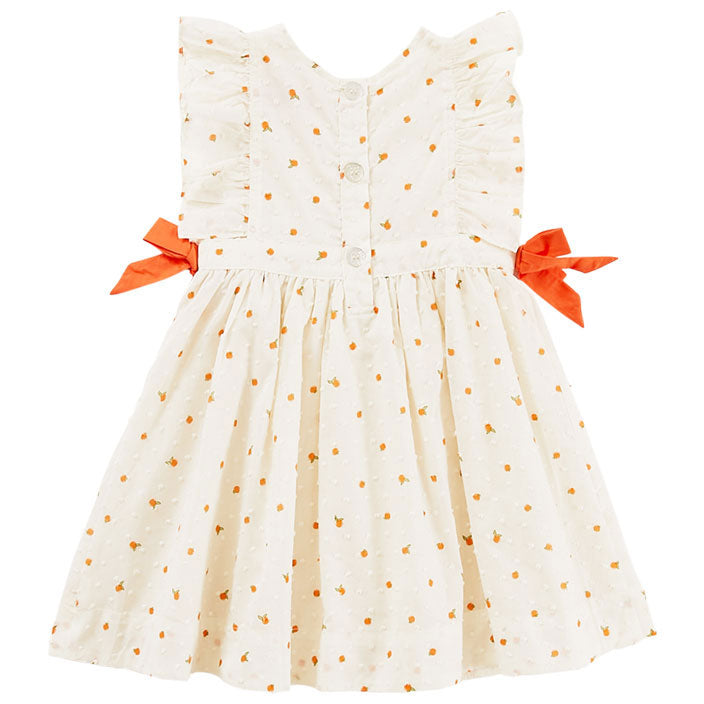 Pink Chicken Ditsy Oranges Amy Dress