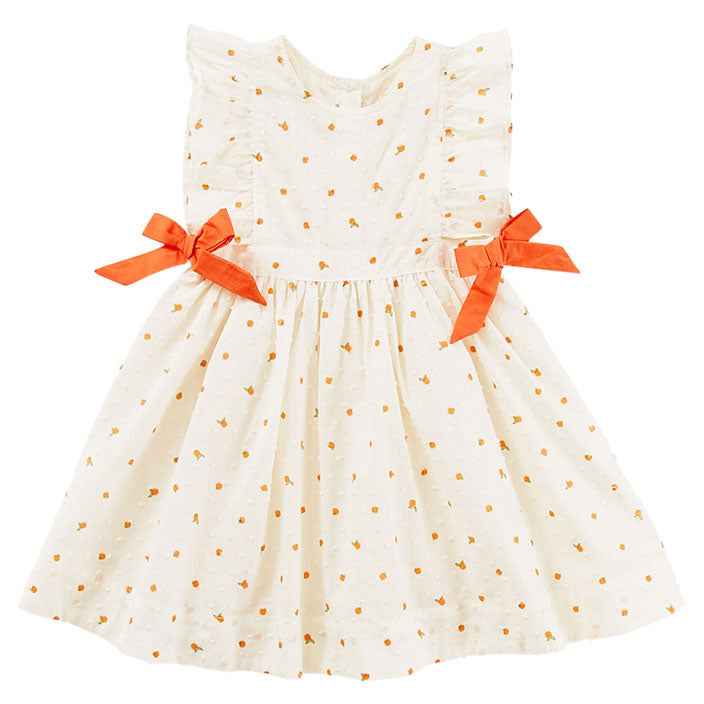 Pink Chicken Ditsy Oranges Amy Dress