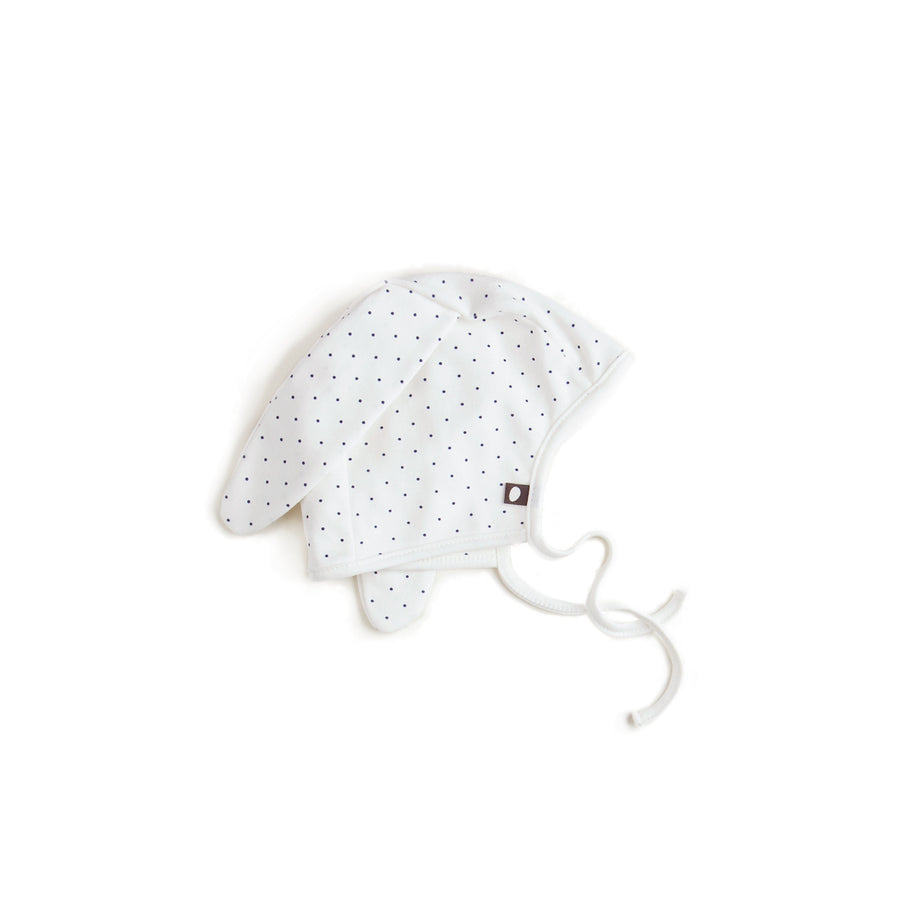 Oeuf White/Indigo Dot Bunny Hat - Ladida
