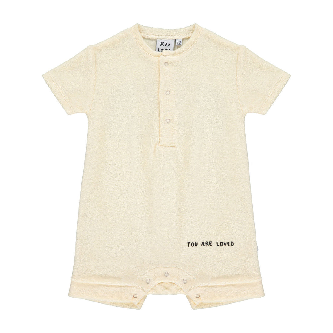 Beau Loves Buttercream Velour Romper