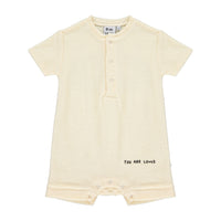 Beau Loves Buttercream Velour Romper
