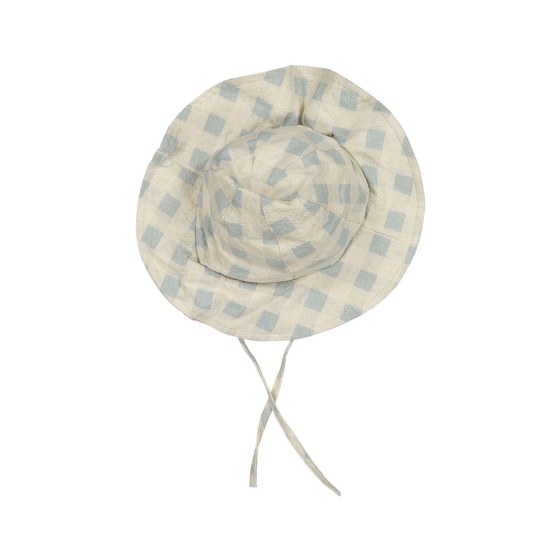 AOSTA accessories OS Aosta Blue Check Linen Bucket Hat