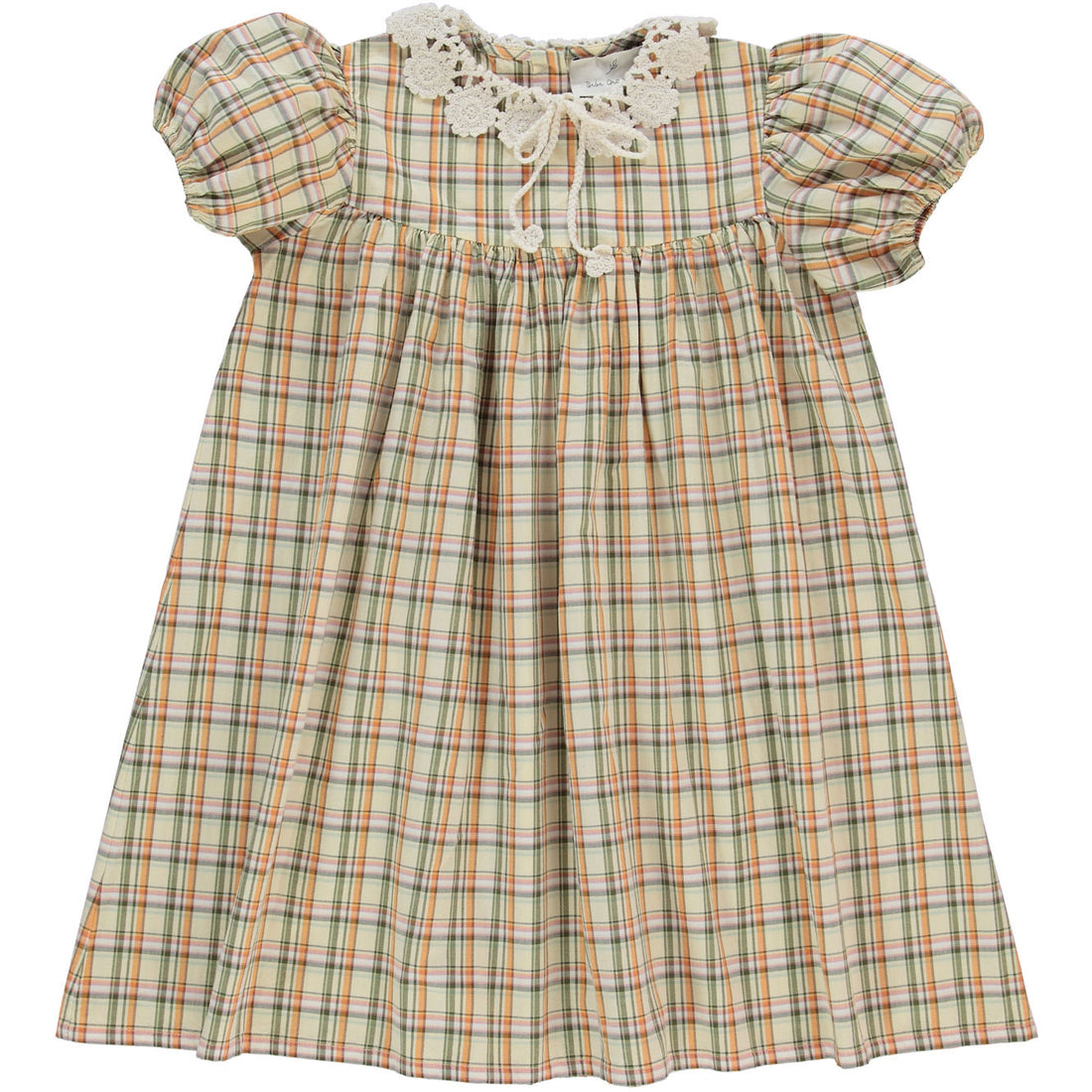 Bebe Organic Prairie Check Astrid Dress