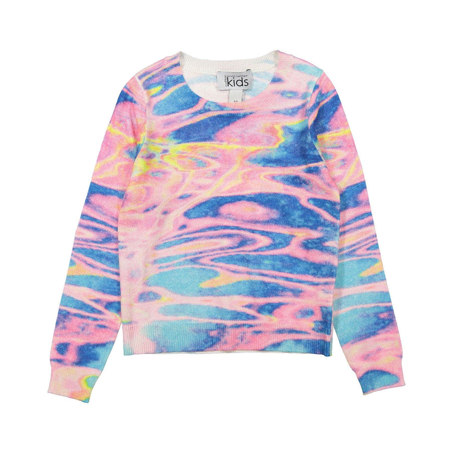 Autumn Cashmere knitwear Autumn Cashmere Pink/Blue Watercolor Print Sweater