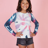 Autumn Cashmere knitwear Autumn Cashmere Pink Tie Dye Colorclock Crew
