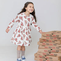 Pink Chicken Autumn Dress - Pizza Party