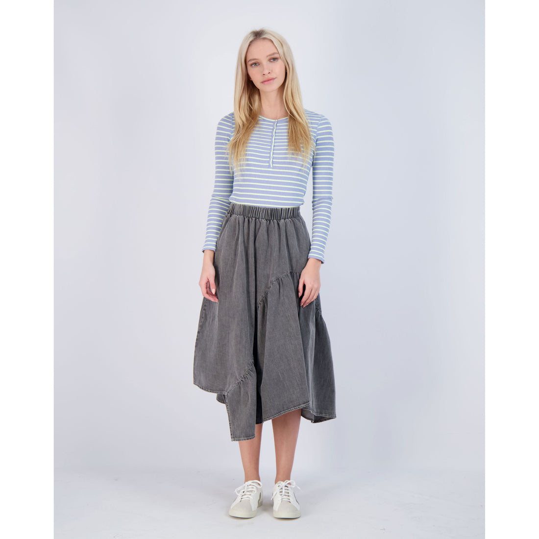 Ava Jeans bottoms ava jeans Black Denim Asymmetric Skirt