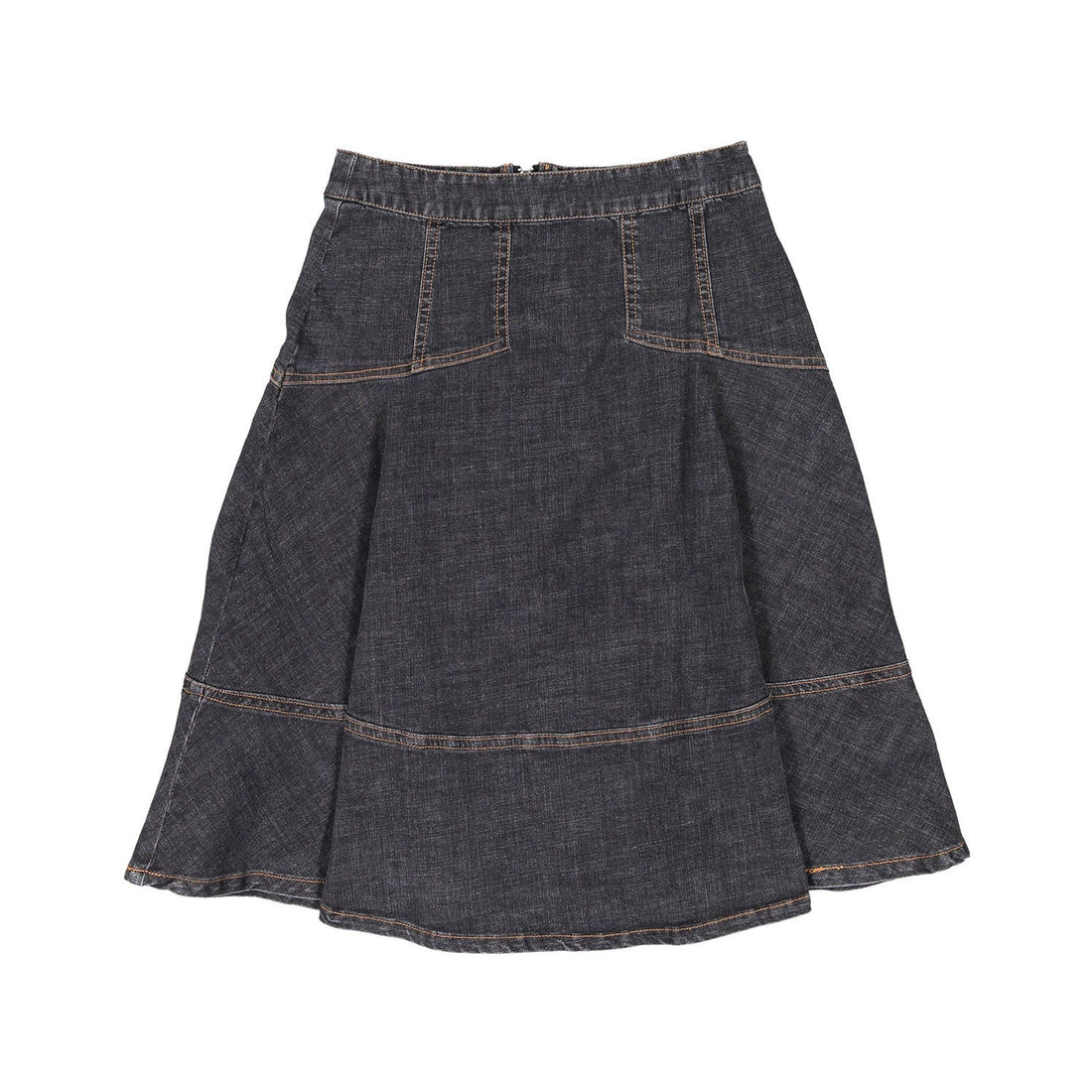 Ava Jeans bottoms ava jeans Black Denim Trim Detail Flair Skirt