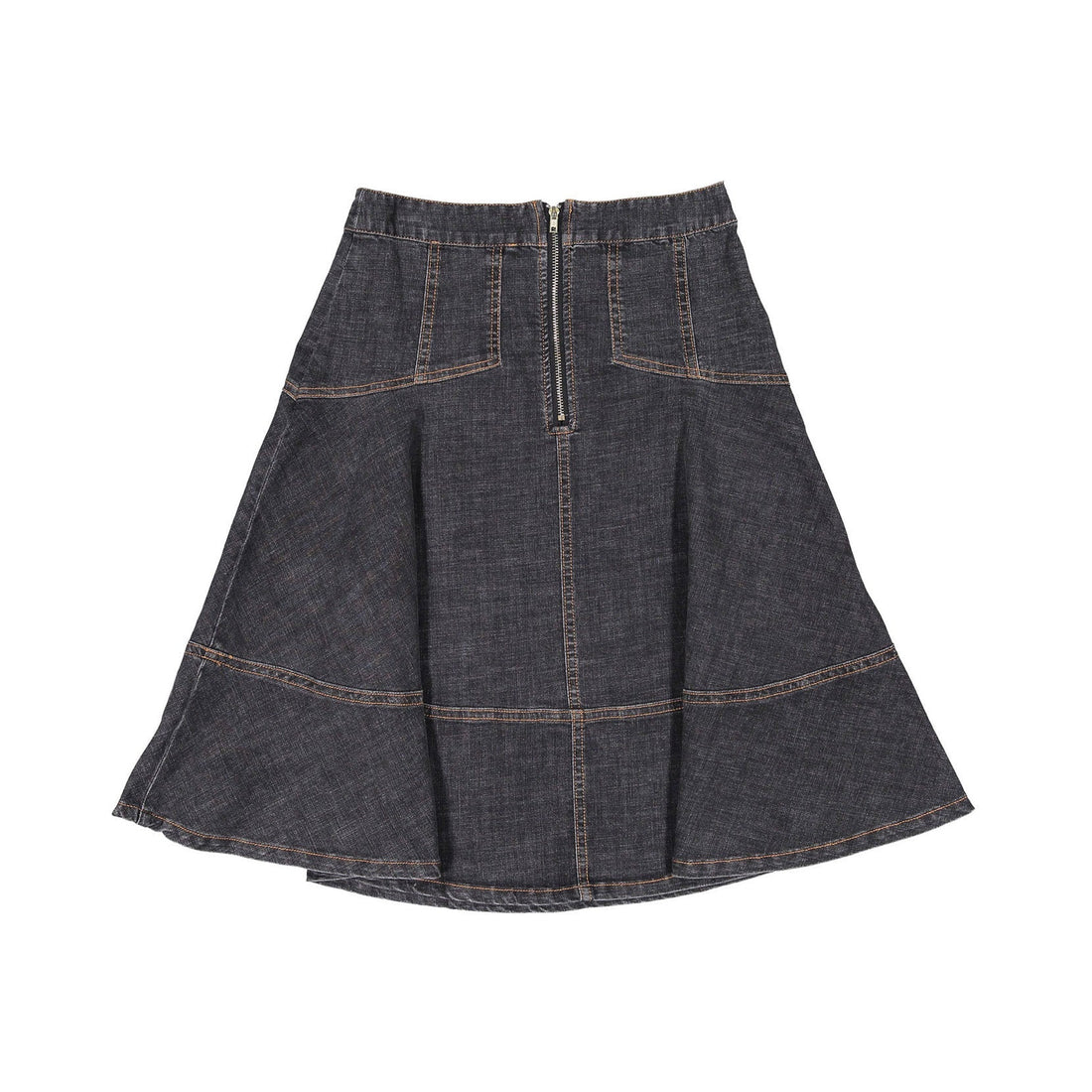 Ava Jeans bottoms ava jeans Black Denim Trim Detail Flair Skirt