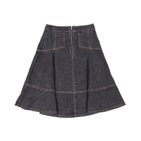 Ava Jeans bottoms ava jeans Black Denim Trim Detail Flair Skirt