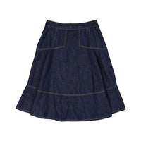Ava Jeans bottoms ava jeans Blue Denim Trim Detail Flair Skirt