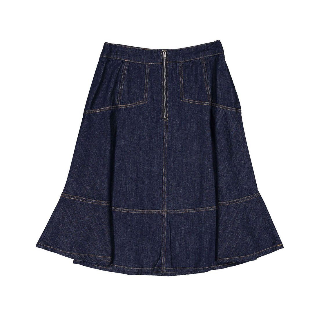 Ava Jeans bottoms ava jeans Blue Denim Trim Detail Flair Skirt