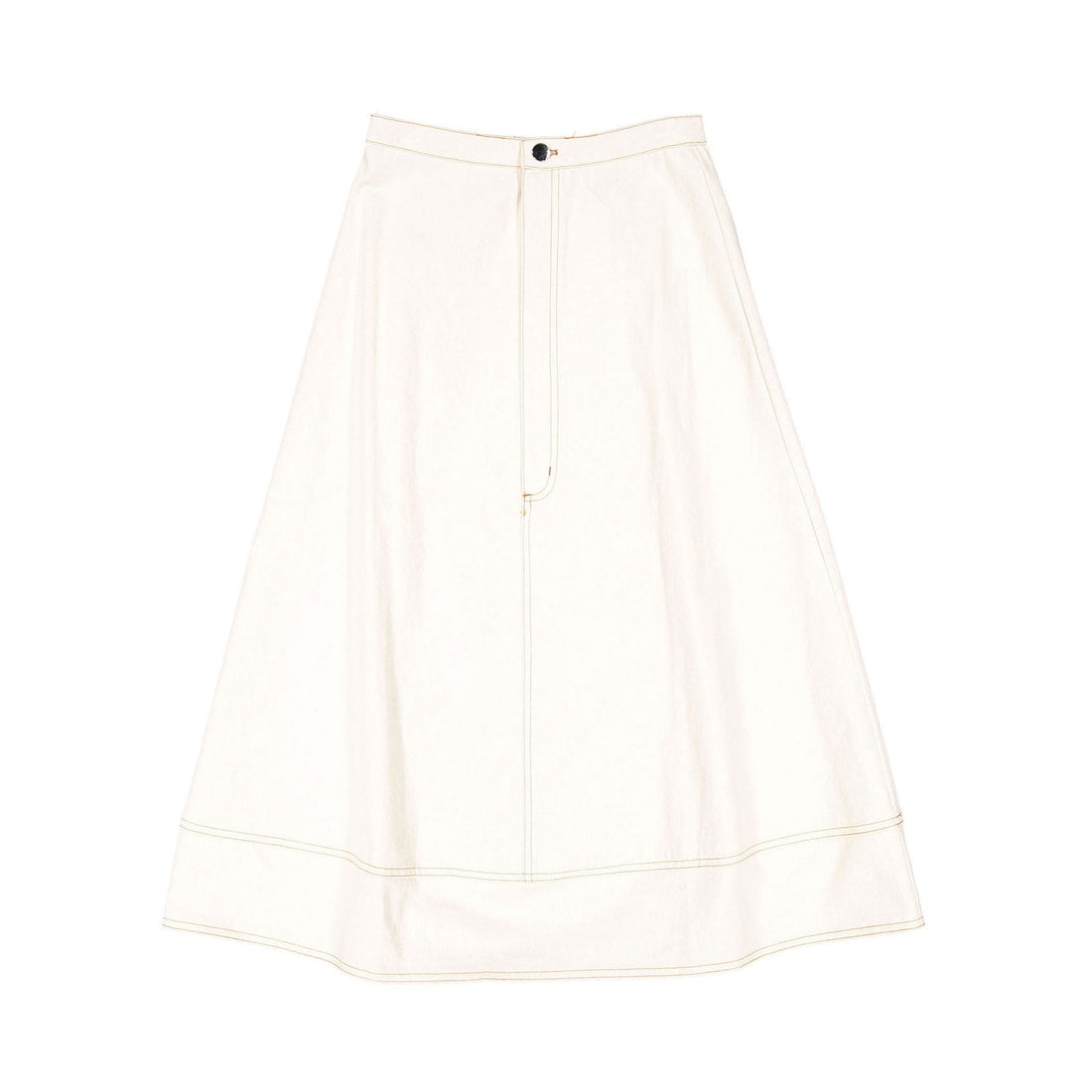 Ava Jeans bottoms ava jeans Cream Denim Long Skirt
