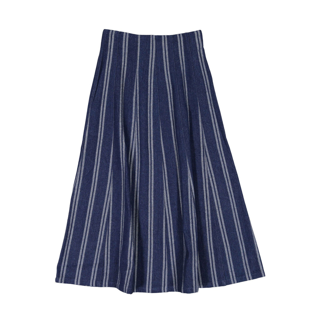 Ava Jeans bottoms ava jeans Denim Lines Flair Midi Skirt