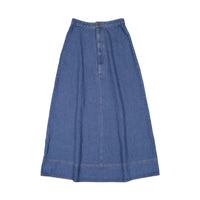 Ava Jeans bottoms ava jeans Denim Pockets Flair Long Skirt